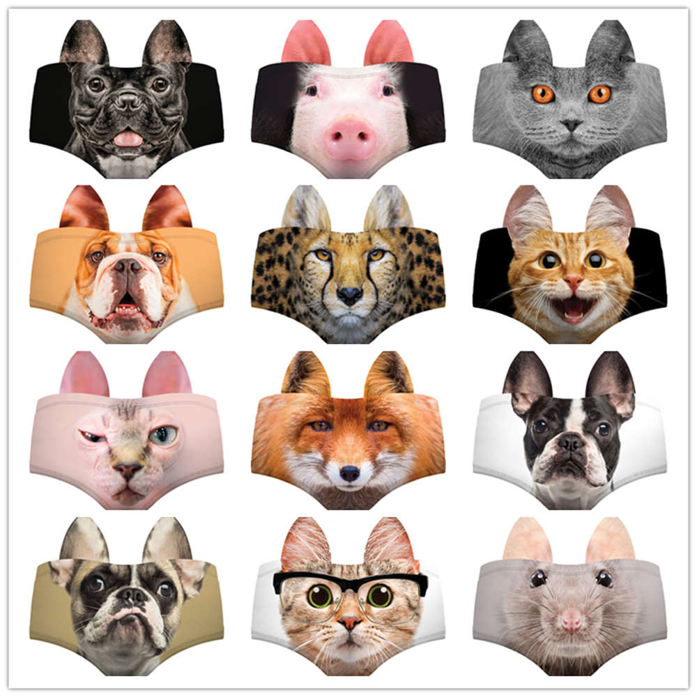 Heavy Equipment Cat - Women Cute Animals Pattern Panties 3D