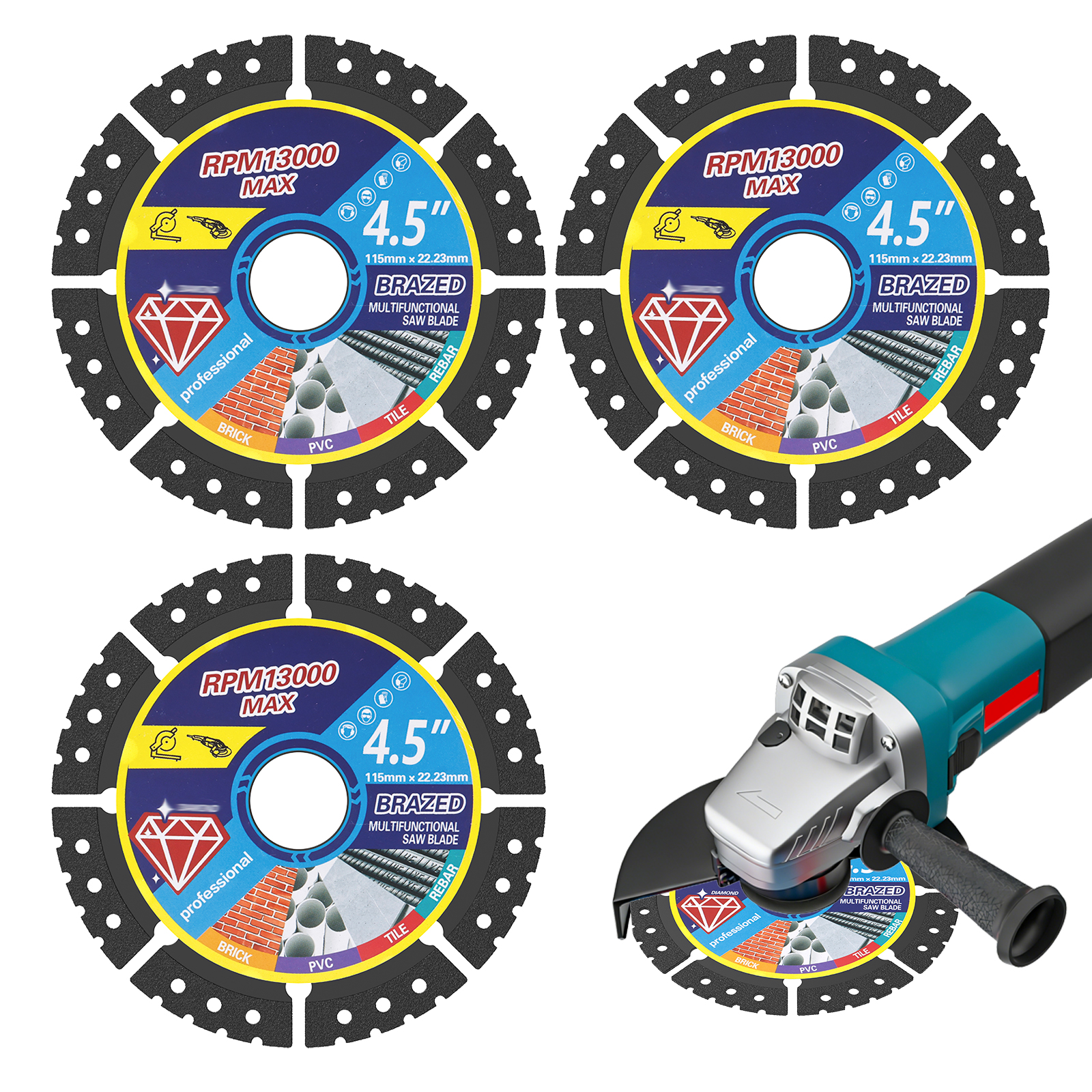 Brick Cutting Saw - 3/15 Piece Diamond Multi Purpose Saw