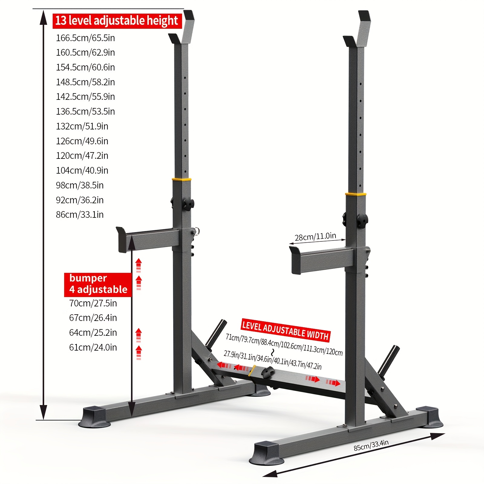 Heavy Equipment Gym - 1 Squat Stand With Barbell Weight