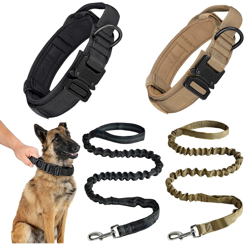 Tactical Dog Collar Leash Set  - Heavy Equipment Cat avis et prix