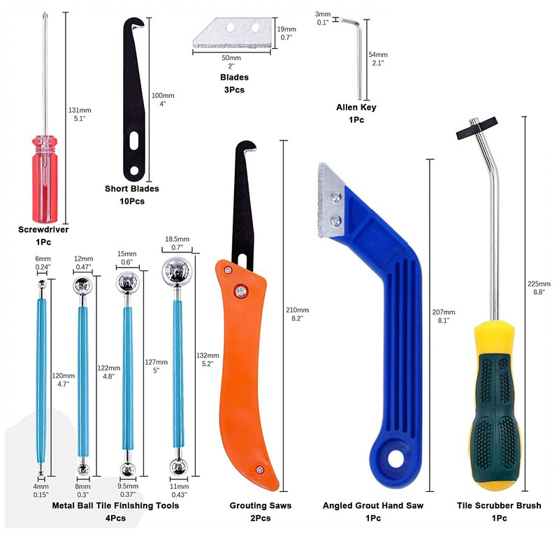 Grout Removal Tools 22 Pcs  Se - Brick Cutting Saw avis et prix
