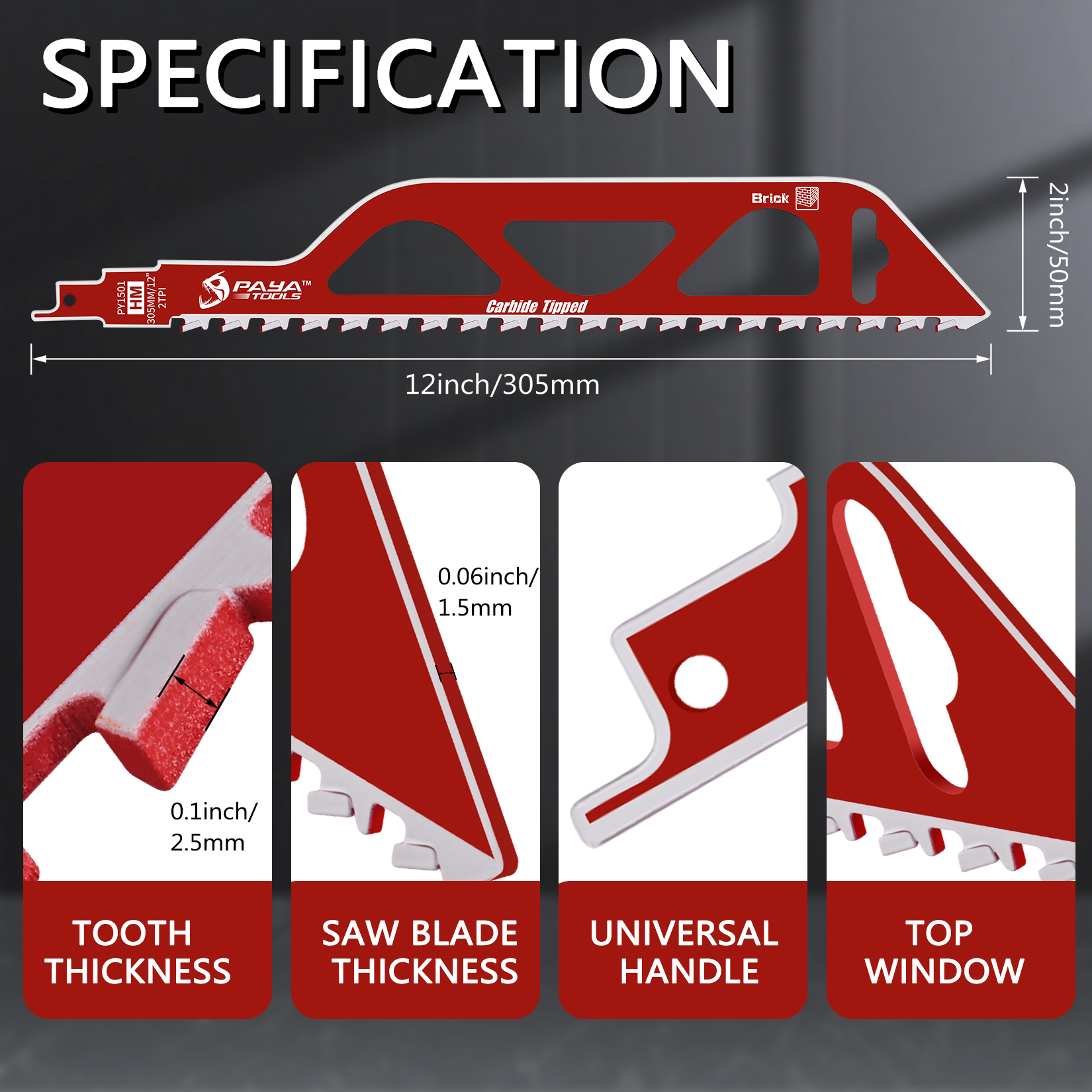 PAYA 12-Inch 18-Inch Demolitio - Brick Cutting Saw avis et prix