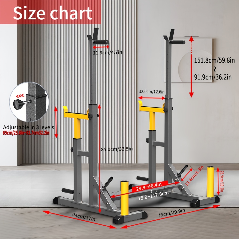 1 Squat Stand With Barbell Wei - Heavy Equipment Gym avis et prix