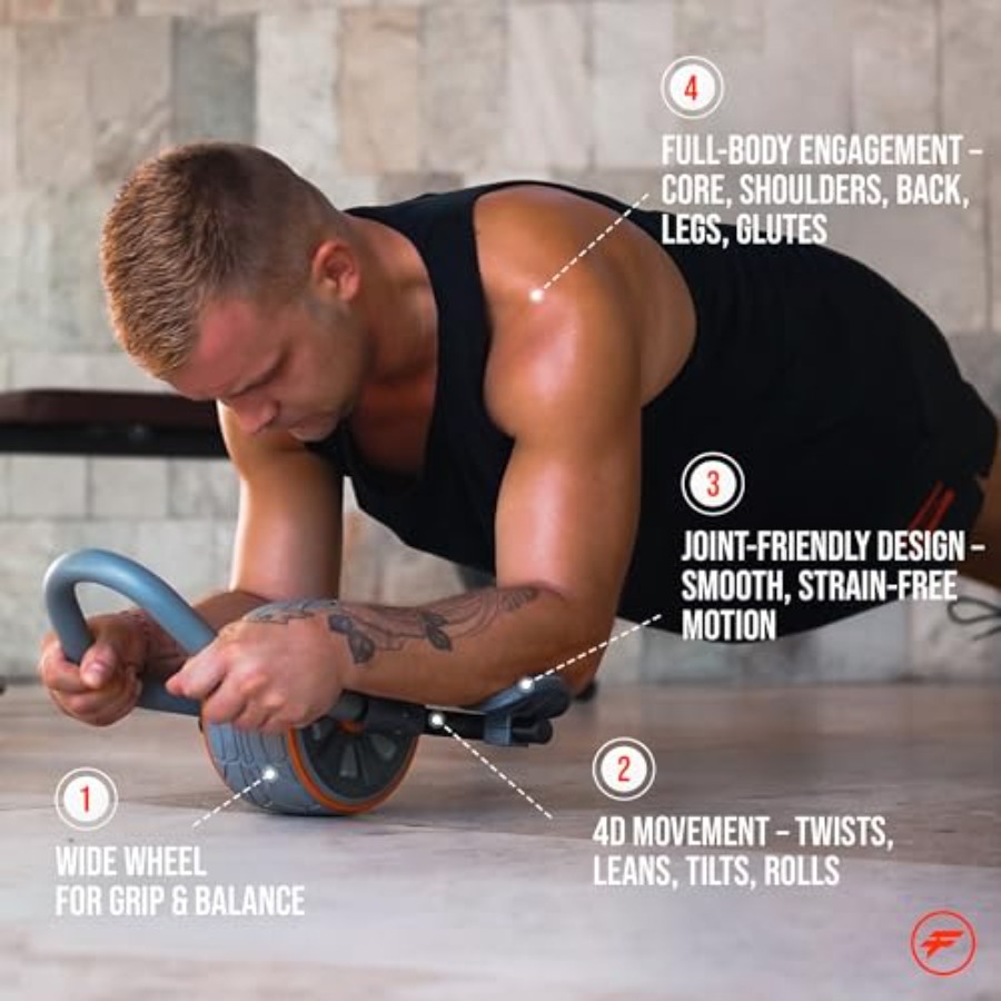 CoreFlex4D Ab Roller Wheel wit - Heavy Equipment Gym avis et prix