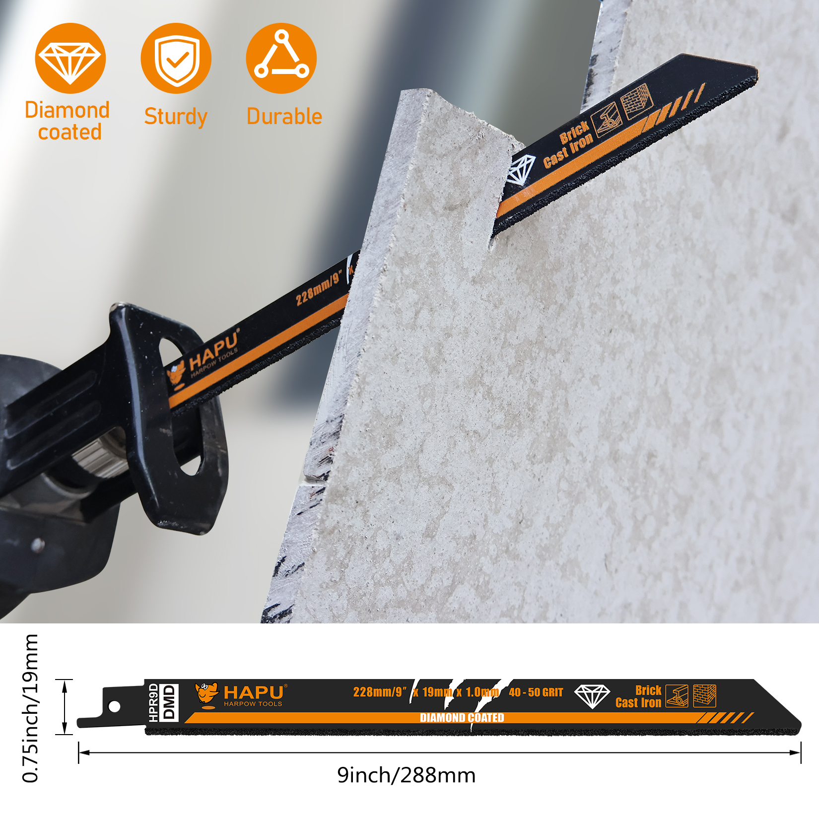 HAPU 3PCS Diamond Coated Recip - Brick Cutting Saw avis et prix