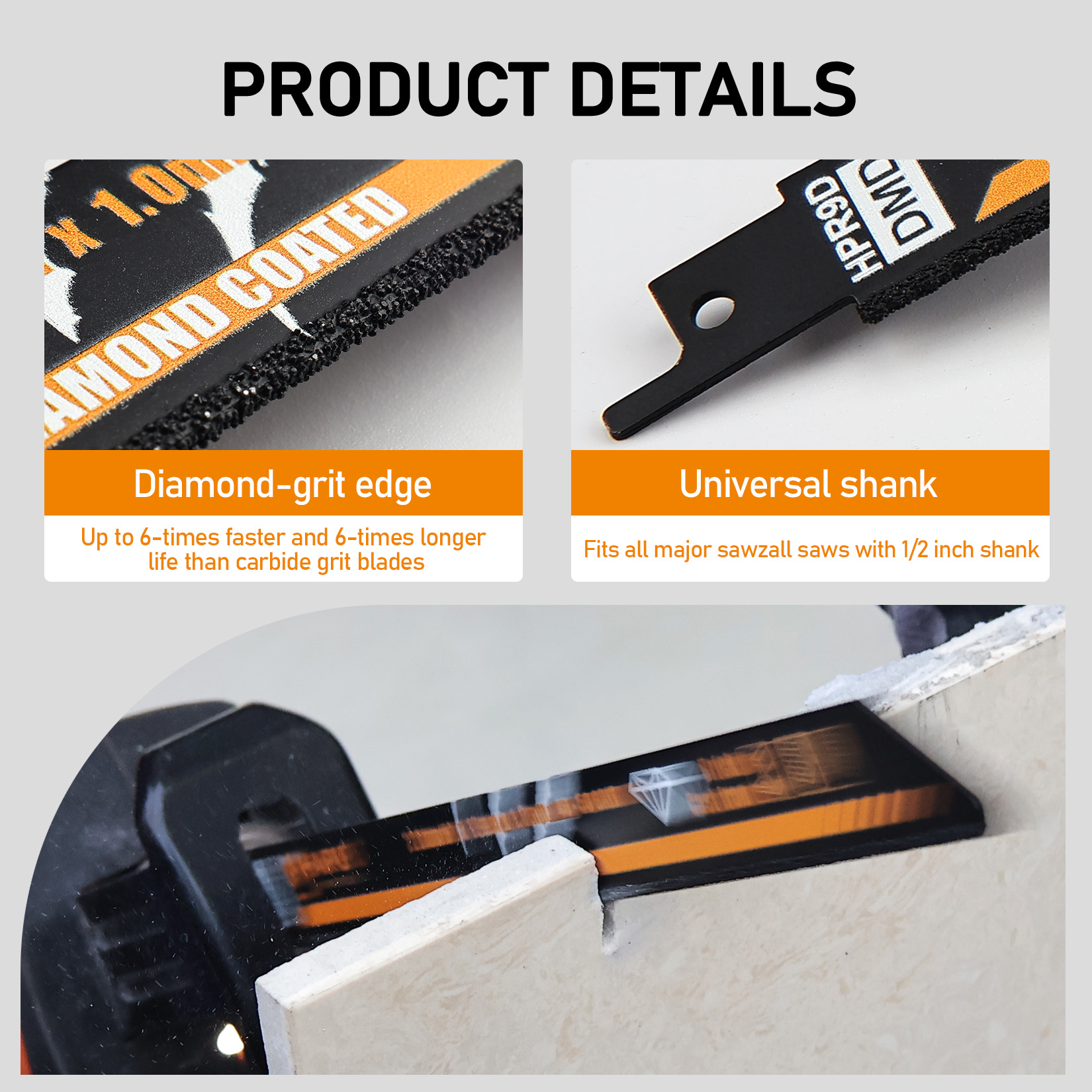 HAPU 3PCS Diamond Coated Recip - Brick Cutting Saw avis et prix